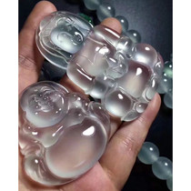 Longyu Cultural Pendants Breed glass-loaded Guanyin Degree Mother pendant high and old pit Buddha Mall smiles over Buddha