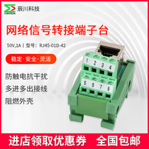 RJ45 network signal to terminal block PLC input and output Ethernet terminal block RJ45-01D