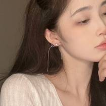 Summer bow earrings 2022 new trendy temperament high-end tassel earrings niche long earrings earrings