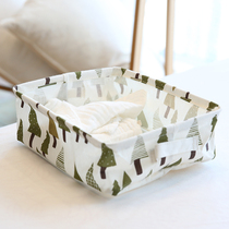 Office storage basket snack basket home bedside storage box simple style fabric waterproof toy storage basket