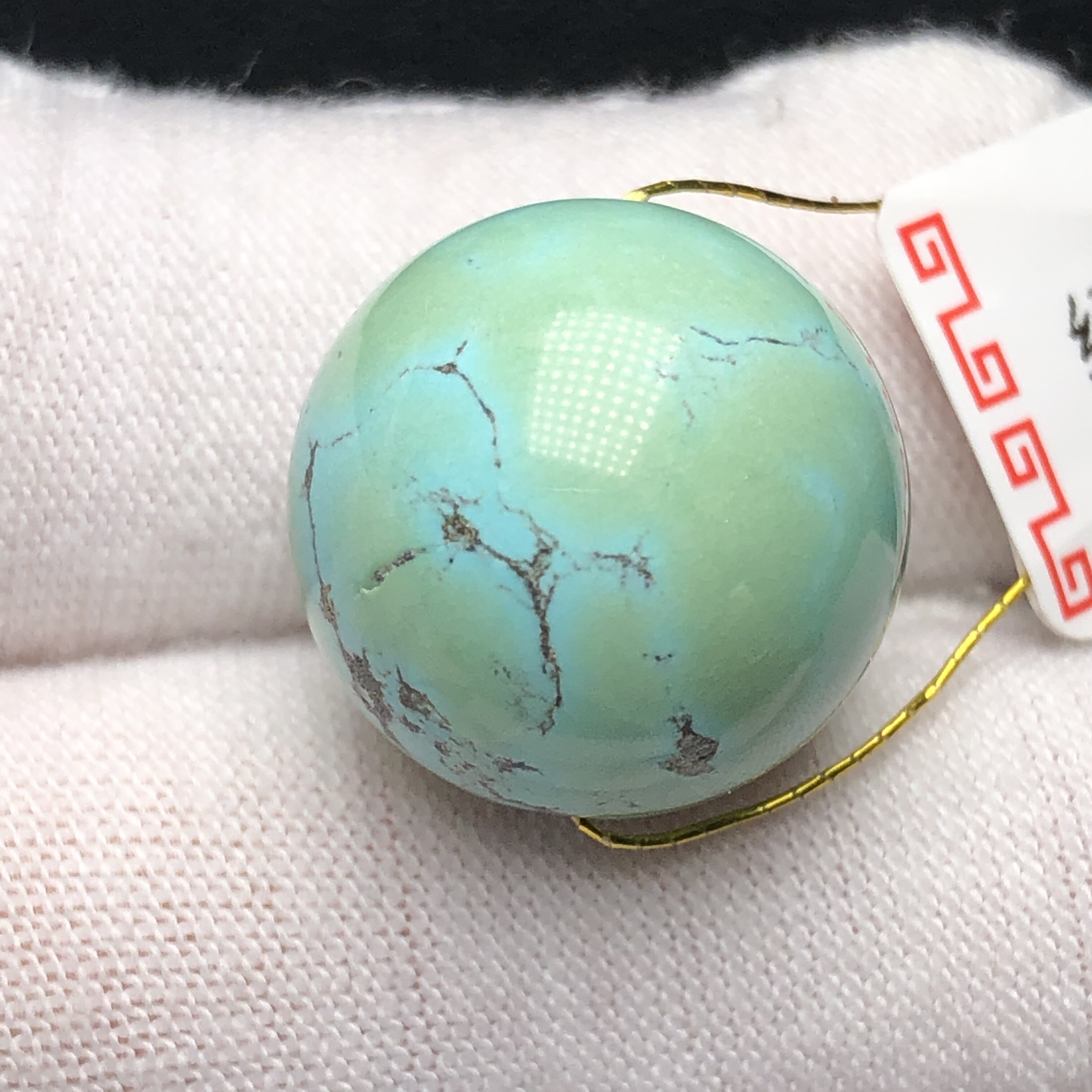 Boutique High Porcelain Green Pine Stone Round Pearl 17 3mm Scattered Beads Single Beads