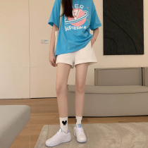 White Sports Pure Cotton Shorts Women Summer Thin Loose Running Casual Hot Pants A Character Outside Wearing Broadleg 30% Pants