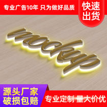 Luminous word production PVC chevron board Acrylic crystal word custom led resin mini boundless advertising signboard