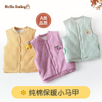 Baby vest spring and autumn wearing foreign style warm baby waistcoat autumn and winter thick childrens vest cotton boys and girls