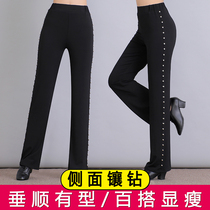 Sailor dance costume pants womens trousers Latin three-step Gitba straight tube practice wide leg Dance Pants