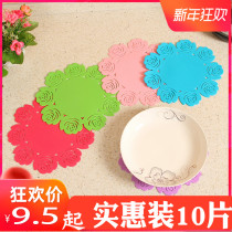 Household coaster silicone bowl mat heat insulation mat table mat heat resistant and waterproof food table mat Cup plate mat