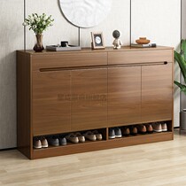 Solid Wood Color Shoe Cabinet Home Door Lockers Hyun Guan Cabinet Containing Cabinet Large Capacity New Chinese Entry Into Door Shoe Rack