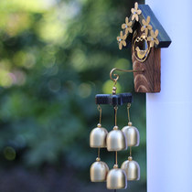 Open the door and hang the shop bell hanging on the door when the European-style idyllic love nest pure copper bell hanging ornaments