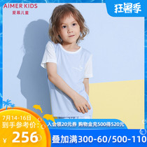 Love children summer 1-year-old boy baby pullover short-sleeved top pajamas seven-point sleep pants
