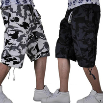 Summer camouflage seven-point pants Large loose overalls Sports casual pants 7-point pants hipster outdoor training pants
