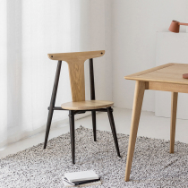 (Spot) Squeamish Official Hat Chair Solid Wood Dining Chair Leaning Back Chair White Oak Wood Mortise And Mortise Structure Designer Furniture