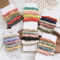 5-color fabric large intestine Hairband head rope Korean girl hair rope female rubber band Net red tie hair accessories