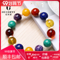 Ozini beeswax and multi-treasure handstring natural amber bracelet men and women