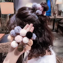 Korean adult hair tie Hairband children Winter plush head rope hair accessories lady does not hurt hair rope headgear