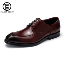 TB2018 Spring and Autumn new formal business shoes handmade lace-up British style low-top square head handmade custom Derby shoes