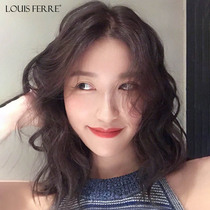 Wig piece female wool roll head reissue natural fluffy curly hair real hair cover white hair no trace wig