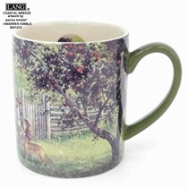 Foreign Trade Boutique LANG Mug Standard American Painted Children and Horse Coffee Cup Handy Cup