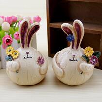 Creative Home Au Style Fields Garden Swing Pieces Garlic Rabbit Bedroom TV Cabinet Resin Handiwork Decorations Birthday Gifts