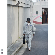 Furnace 2021 Autumn American fashion sweater mens loose casual long sleeve cardigan wild solid color hooded jacket