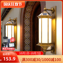 Wall lamp led super bright outdoor waterproof new Chinese retro garden villa gate balcony outdoor courtyard wall light