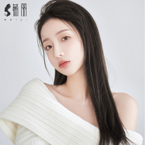 Villi lace wig Female long hair Medium long hair All true from natural meatball head full headgear light short hair medium long hair