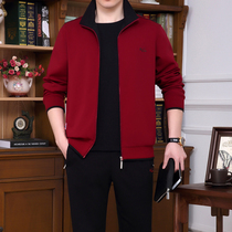 Middle-aged mens casual wear three-piece 21 in the spring and autumn New L loose men sportswear middle-aged mens suit