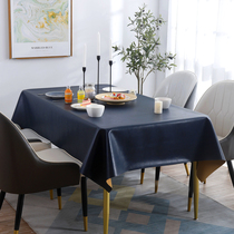 Tablecloth waterproof and oil-proof disposable Nordic rectangular thickened household anti-fouling and anti-scalding modern light luxury coffee table table mat
