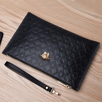 Special Cabinet Mens Handbag Casual Clip Bag New Trend Hand Grab Bag Genuine Leather 2022 Mens Bull Leather Youth Envelope Bag