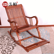 Mahogany furniture Hedgehog Rosewood rocking chair new Chinese style solid wood getaway chair elderly afternoon chair balcony Rosewood recliner