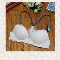 75D80C US white foreign trade bra Sexy full lace front buttoned up back to chest to woo European and American lingerie