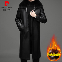 2022 New plus thick winter can be removed fox Mao Liuhan version of leather business with men