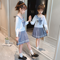jk uniform skirt elementary school childrens genuine summer girls ik group dress with k-D-dink skirts childrens autumn winter gk suit