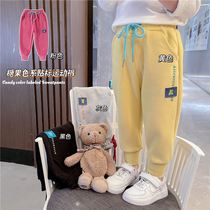 2022 new childrens clothing girl 2022 spring autumn new sports pants baby pants casual long pants for young children