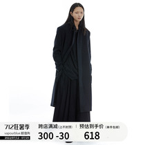 VAPOURBLUE original innovative Chinese goat plush fur coat winter male and female black medium long fur coat