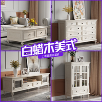  (clearance)American ash wood solid wood TV cabinet Coffee table combination nine-drawer cabinet wine cabinet dining side cabinet living room furniture