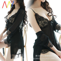 3piece lace sexy pajamas lingerie nightdress women sleepwear