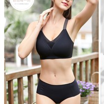 Seamless underwear beautiful back womens sports no steel ring thin big breasts small anti-external expansion ice silk sleep maintenance bras