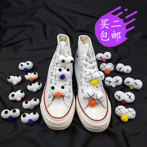 Hee Hee Shoes Accessories Sesame Street Shoelace Buttoned Eyes Decoration Cute Solid Ins Cartoon Trim Aj Canvas Board Shoe Buckle