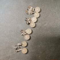 Guilin Chicken Blood Jade Dragon Winning Stoneware Natural Jade Lady Earrings (s926 Silver Ear Hook)