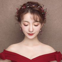 Bridal headdress new forest department fairy beauty super fairy hair ornaments Wedding Korean simple hair band wedding toast dress jewelry