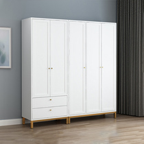 Wardrobe solid wood modern simple assembly simple rental room cabinet economical Nordic home bedroom wardrobe