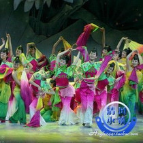 Double-sided silk dance fan CCTV party June Qinghe fan four-color gradient classical dance fan spot