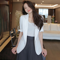 Sandro Fashiong premium sense white blazer womens 2021 New thin casual suit top