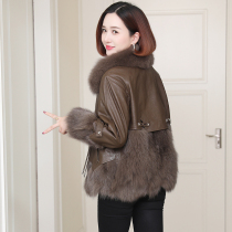 zqqz fox fur fur coat women short 2021 new fashion small man leather sheep leather 2521