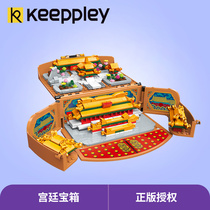 Genuine Enlightenment Country Play Series Palace Treasure Box K10127 Forbidden City Joint Small Particle Building Blocks Childrens Toys Gift