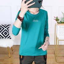 T-shirt with long-sleeved female outdoor shirt speed dry T-shirt female elasticity walking hiking