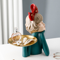 Jewelry tray Jewelry tray Display rack Key storage box ins earring storage tray Little girl creative ornaments