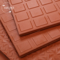 Red Cylinder Brick 300x300 Hotel Kitchen Water Absorbent Moisture Protection Tile Garage Supermarket Non-slip Floor Tiles Outdoor Wide Field Brick