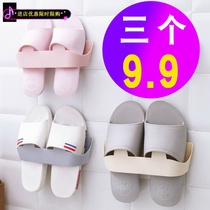 Bathroom Slippers Rack Wall Hanging Free Punch Toilet Washroom Toilet Hanging Slippers Storage Rack Free From Nail Leachate