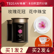 Buy 1 get 1 free Premium Rose Tea Big Dried Rose Dried Flower Tea Female Pingyin Double Stem Rose Dried Flower Crown Tea